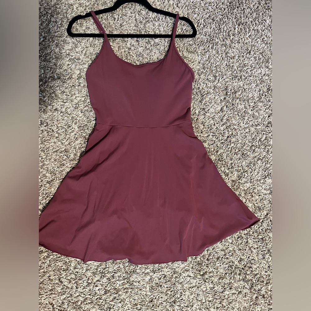 Burgundy Halara active dress size small.